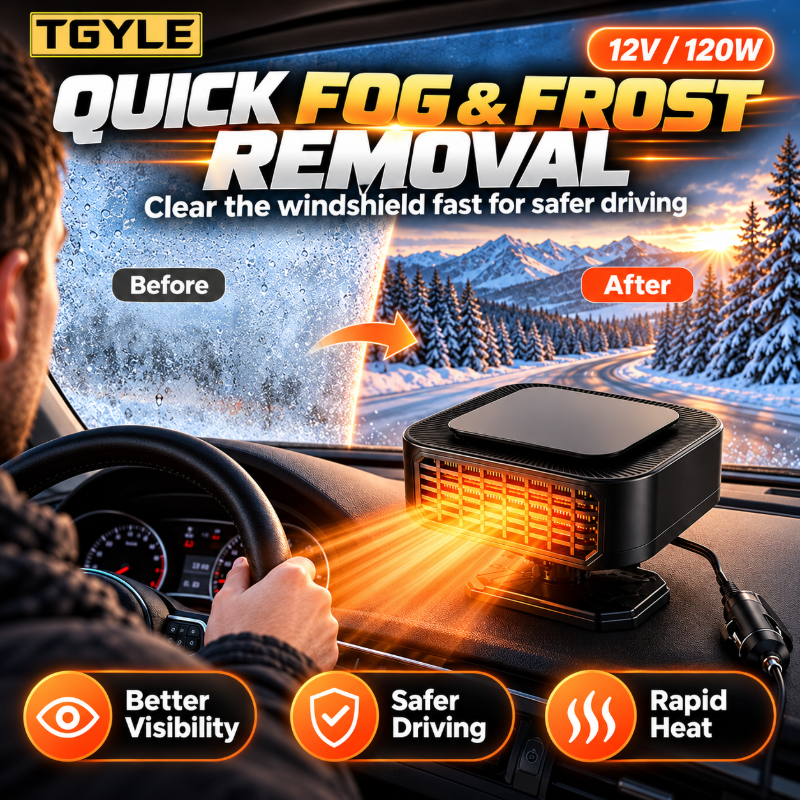 🚗Hot Seller❄️Portable Car Heater Defroster with 360-Degree Rotating Base