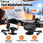 🚗Hot Seller❄️Portable Car Heater Defroster with 360-Degree Rotating Base