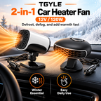 🚗Hot Seller❄️Portable Car Heater Defroster with 360-Degree Rotating Base