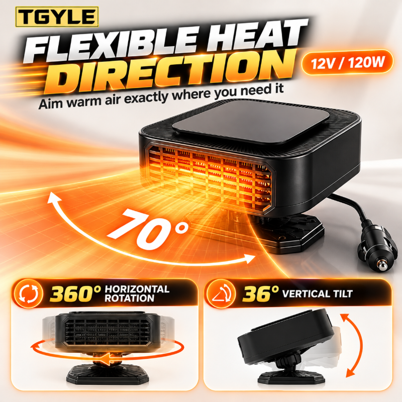 🚗Hot Seller❄️Portable Car Heater Defroster with 360-Degree Rotating Base