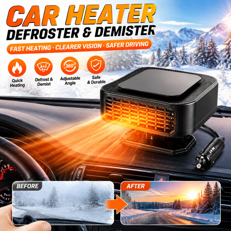 🚗Hot Seller❄️Portable Car Heater Defroster with 360-Degree Rotating Base