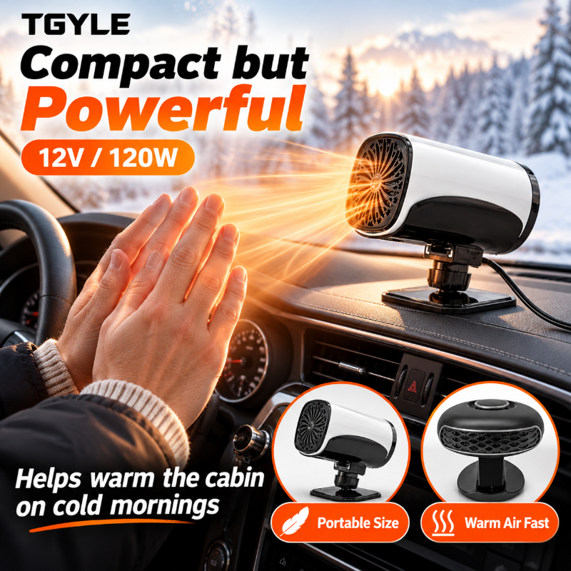 🚗Hot Seller❄️Portable Car Heater Defroster with 360-Degree Rotating Base