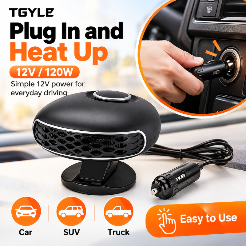 🚗Hot Seller❄️Portable Car Heater Defroster with 360-Degree Rotating Base