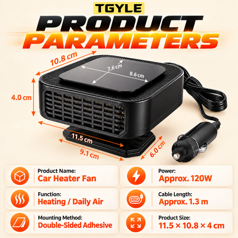 🚗Hot Seller❄️Portable Car Heater Defroster with 360-Degree Rotating Base