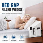 📚Triangular Wedge Reading Pillow | Built-in Side Pocket, Headboard Support Cushion