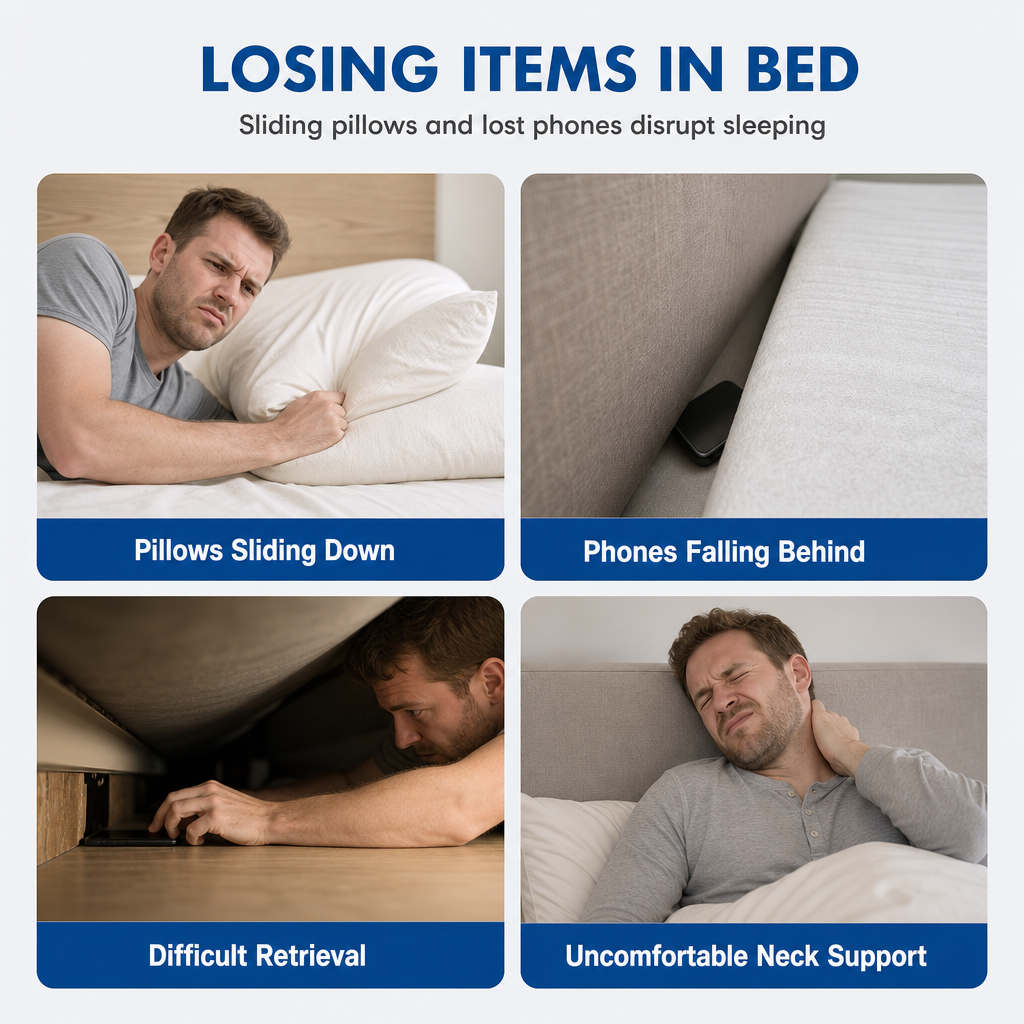 📚Triangular Wedge Reading Pillow | Built-in Side Pocket, Headboard Support Cushion