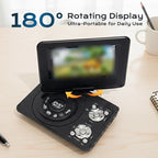 📀7.8" Portable DVD/EVD Player – Built-In Games, No Wi-Fi Required for Kids