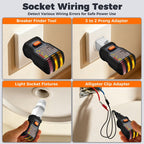 ⚡Tired of guessing which breaker controls your outlet? Digital Circuit Breaker Finder with Built-in Socket Tester