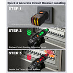 ⚡Tired of guessing which breaker controls your outlet? Digital Circuit Breaker Finder with Built-in Socket Tester