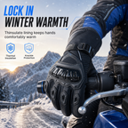 🏍️ Thickened Waterproof Winter Motorcycle Gloves, Touchscreen Friendly