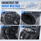 🏍️ Thickened Waterproof Winter Motorcycle Gloves, Touchscreen Friendly