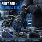 🏍️ Thickened Waterproof Winter Motorcycle Gloves, Touchscreen Friendly