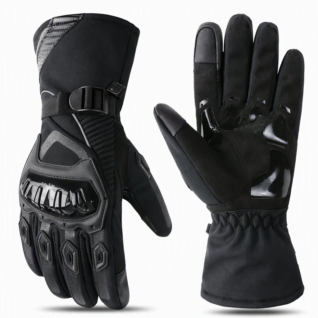 🏍️ Thickened Waterproof Winter Motorcycle Gloves, Touchscreen Friendly