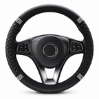 💎Glitter Crystal Steering Wheel Cover | Elastic Leather, Non-Slip, Bling Rhinestone Auto Interior Wheel Protector