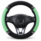 💎Glitter Crystal Steering Wheel Cover | Elastic Leather, Non-Slip, Bling Rhinestone Auto Interior Wheel Protector
