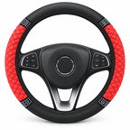 💎Glitter Crystal Steering Wheel Cover | Elastic Leather, Non-Slip, Bling Rhinestone Auto Interior Wheel Protector