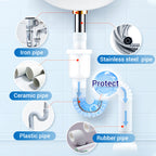 🚰Fix Clogged Pipes Fast! 🛠️Electric Drill Driven Drain Dredging Spring