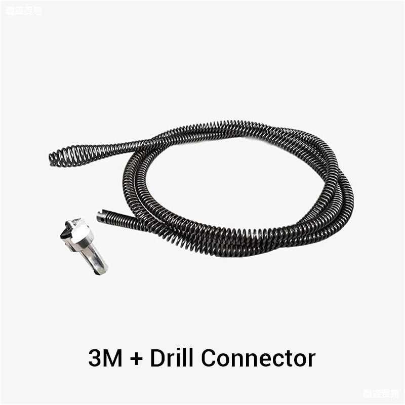 🚰Fix Clogged Pipes Fast! 🛠️Electric Drill Driven Drain Dredging Spring