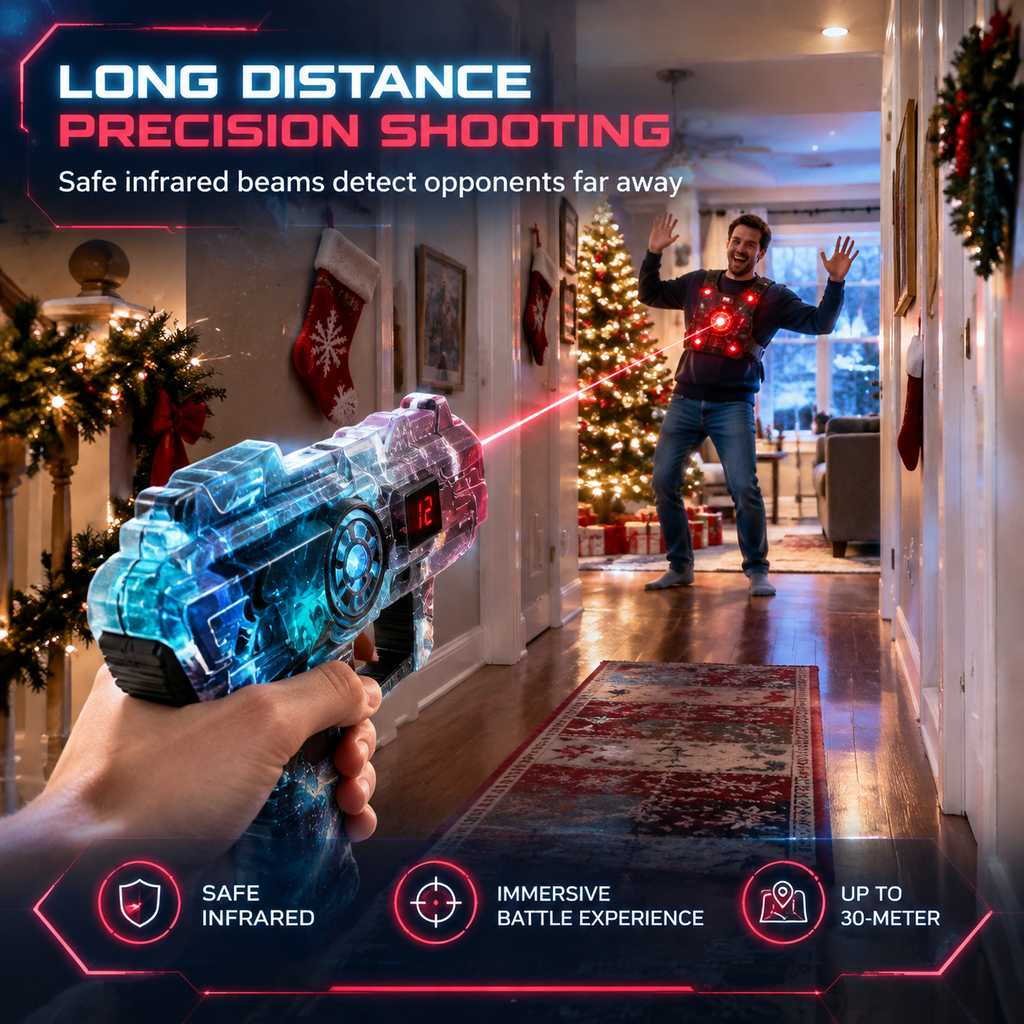 ⏰50% OFF Limited Offer🎮Kids Laser Tag Gun Set with Sensors & Projection Function, Boys Interstellar Battle Game Toy