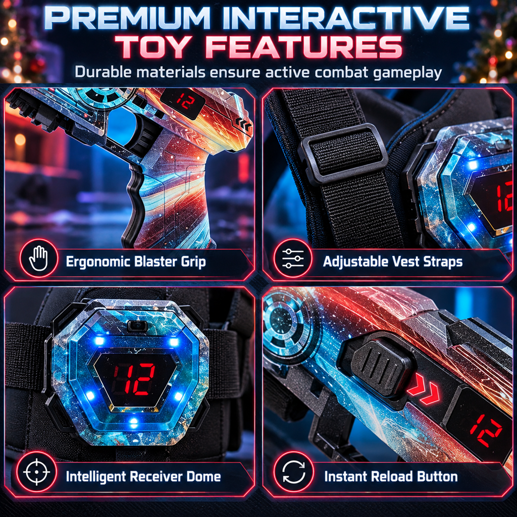 ⏰50% OFF Limited Offer🎮Kids Laser Tag Gun Set with Sensors & Projection Function, Boys Interstellar Battle Game Toy