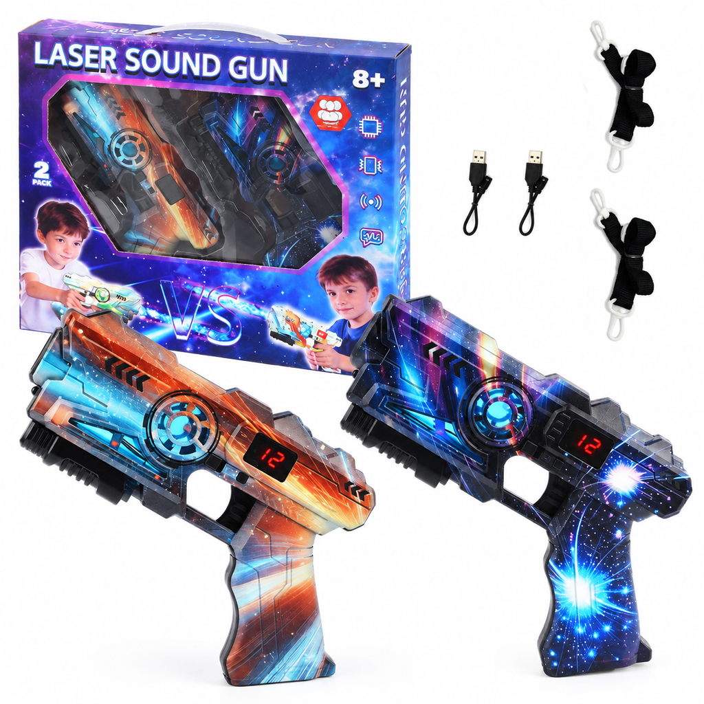 ⏰50% OFF Limited Offer🎮Kids Laser Tag Gun Set with Sensors & Projection Function, Boys Interstellar Battle Game Toy