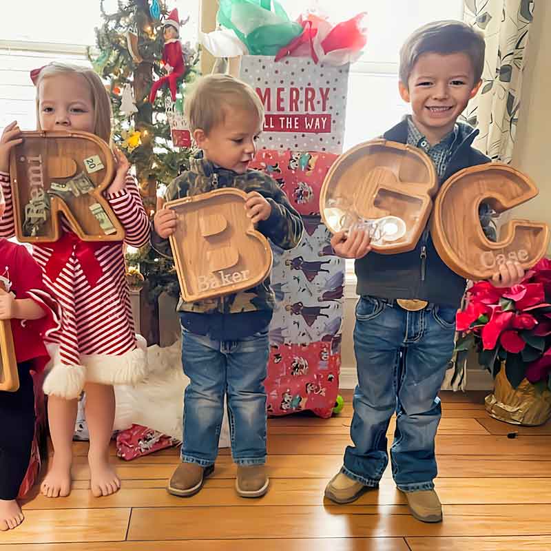🎁Custom Engraved Wooden Piggy Bank | Personalized Keepsake Gift for Boys & Girls