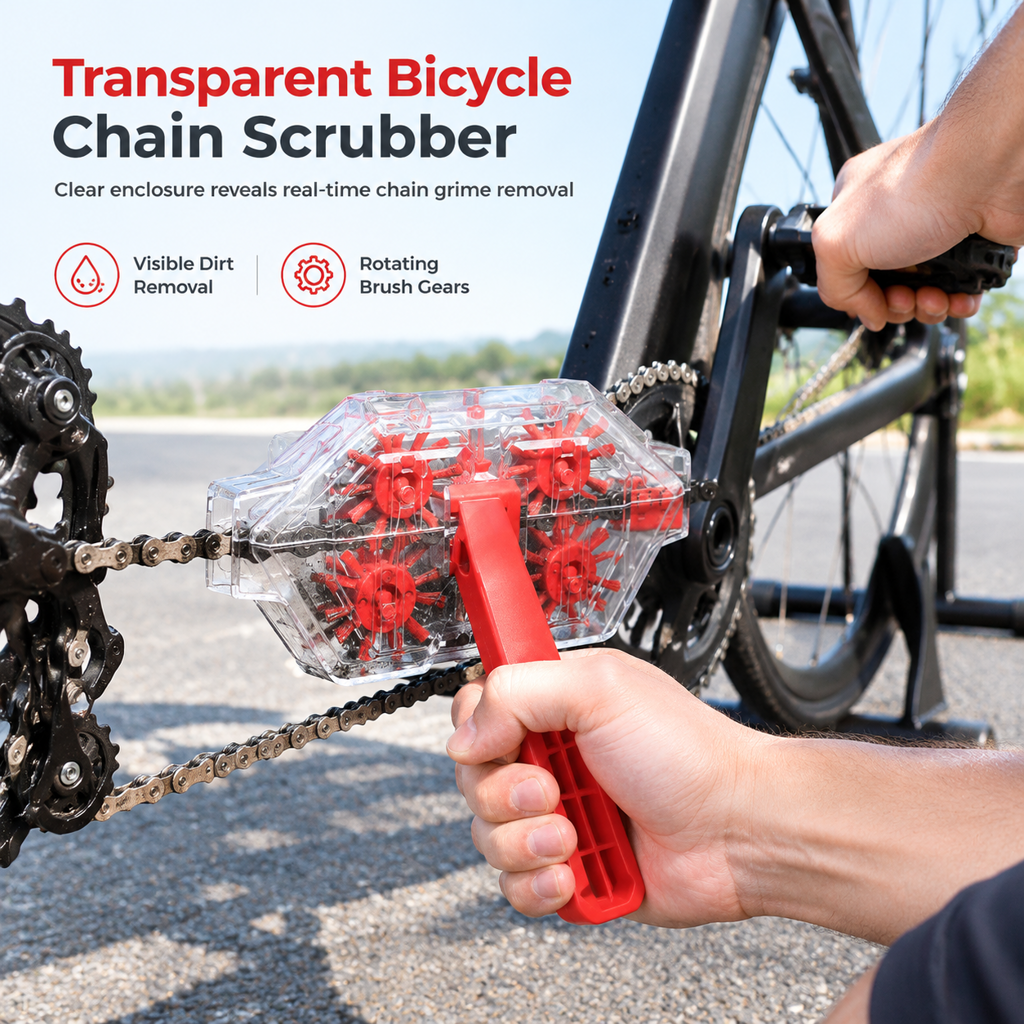 🧴Bike Chain Cleaning Tool | Clear Body, Easy Degreasing, Convenient Bicycle Maintenance