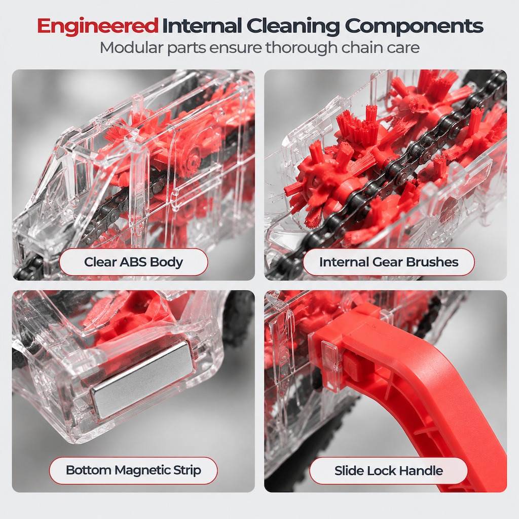 🧴Bike Chain Cleaning Tool | Clear Body, Easy Degreasing, Convenient Bicycle Maintenance