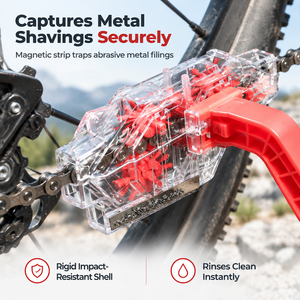 🧴Bike Chain Cleaning Tool | Clear Body, Easy Degreasing, Convenient Bicycle Maintenance