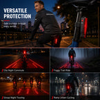 🚴 LIMITED TIME | 48% OFF! 🔴 Rechargeable Bike Rear Safety Light – Laser Signal, IPX5 Waterproof & USB Charging 💡