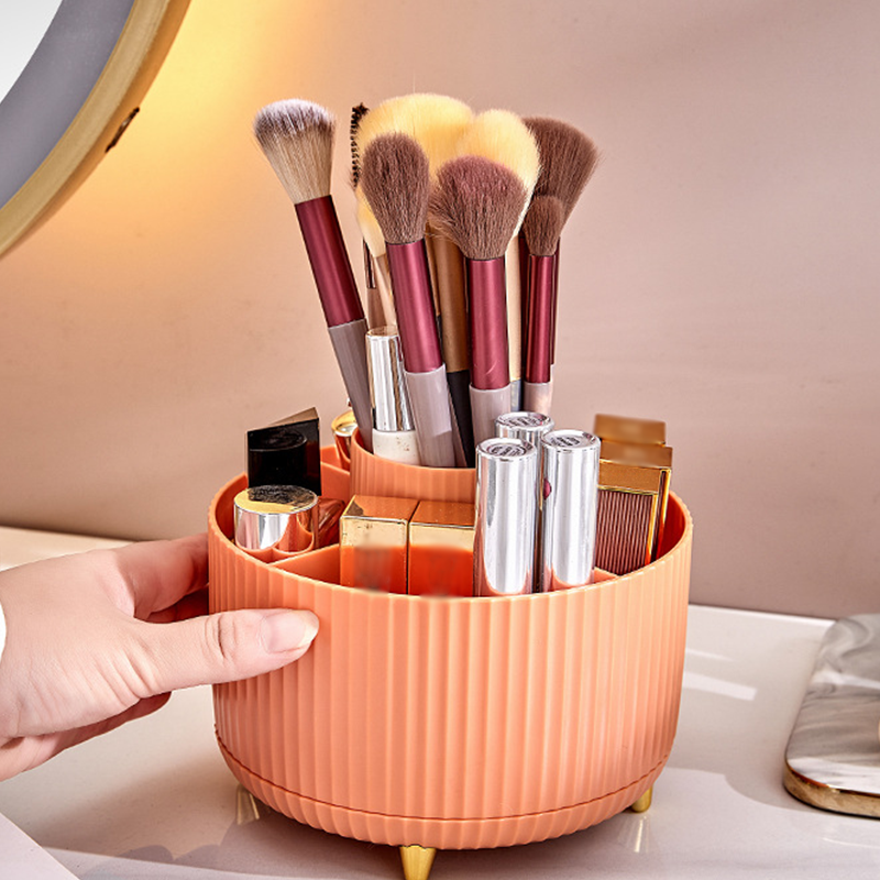 ✨360° Rotating Desk Organizer | Multi Compartment Storage for Office Supplies & Vanity Makeup