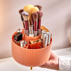 ✨360° Rotating Desk Organizer | Multi Compartment Storage for Office Supplies & Vanity Makeup