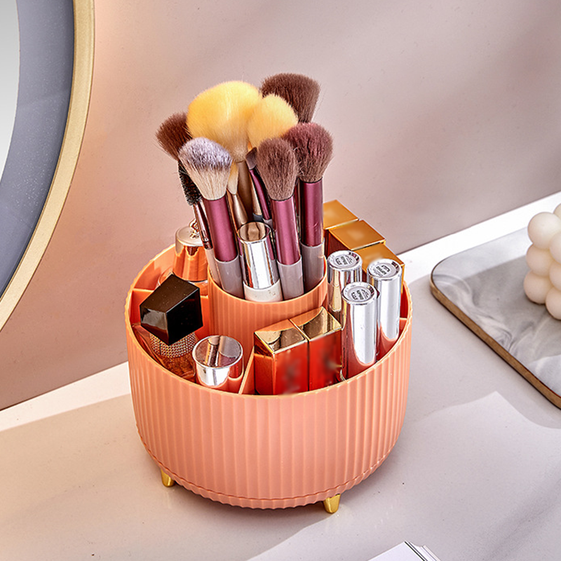 ✨360° Rotating Desk Organizer | Multi Compartment Storage for Office Supplies & Vanity Makeup