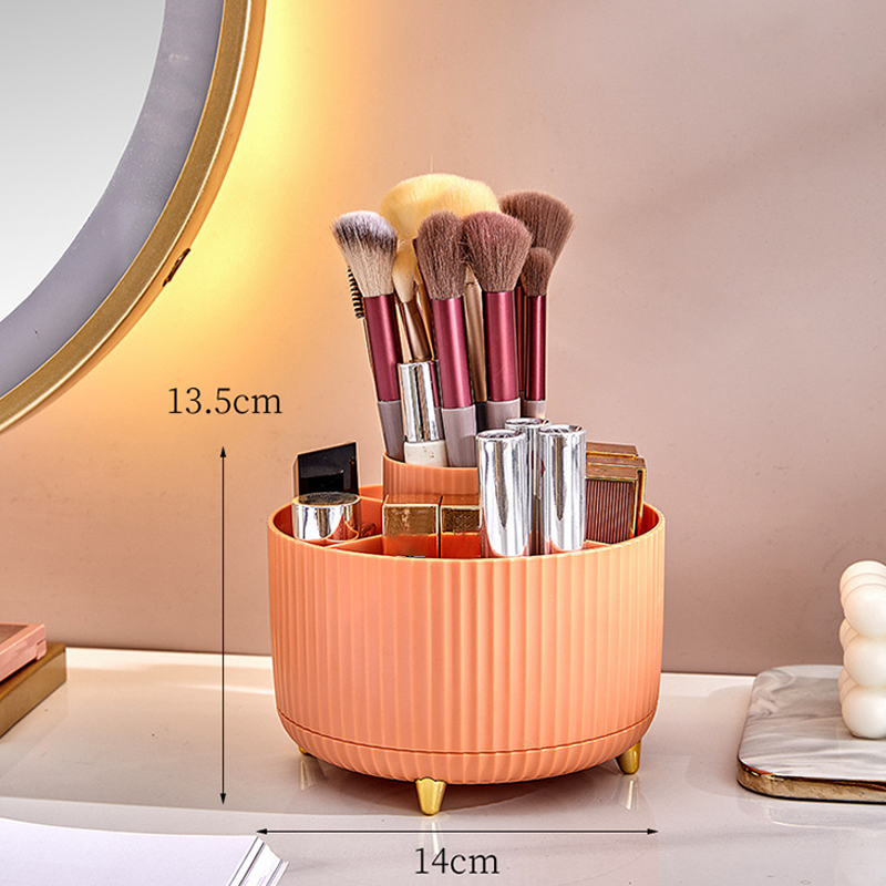 ✨360° Rotating Desk Organizer | Multi Compartment Storage for Office Supplies & Vanity Makeup