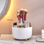 ✨360° Rotating Desk Organizer | Multi Compartment Storage for Office Supplies & Vanity Makeup