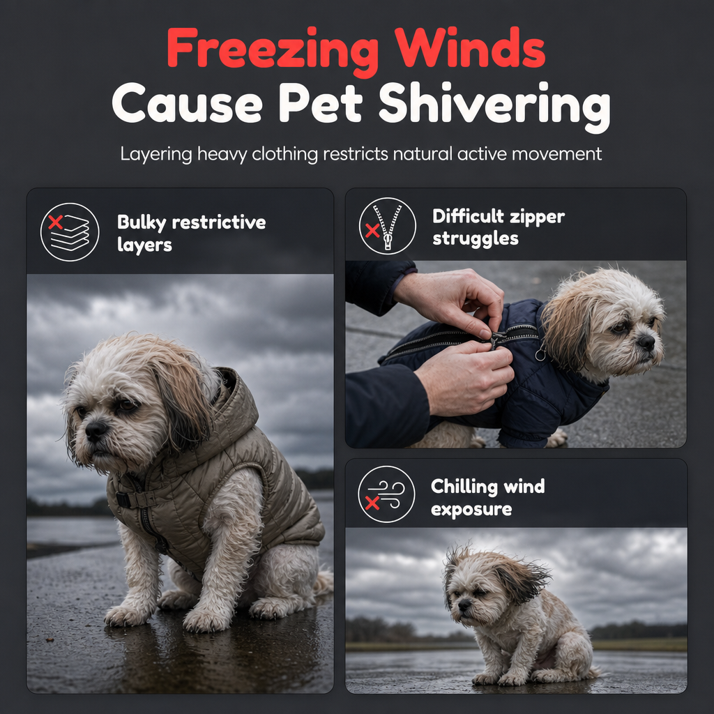 🐶Chilly Weather Coming! Thick Padded Dog Winter Vest, Windproof, Keeps Your Pup Cozy Outdoors