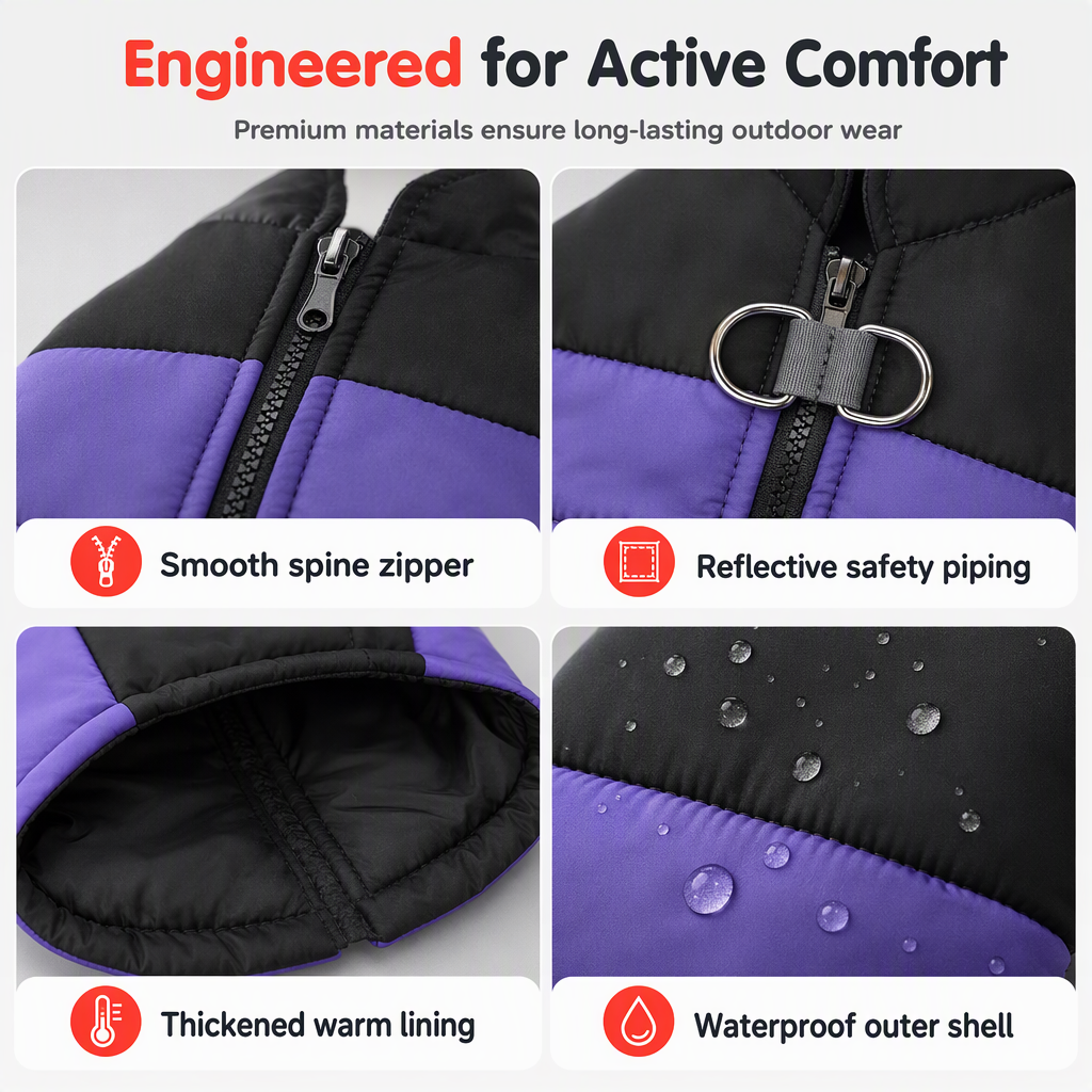 🐶Chilly Weather Coming! Thick Padded Dog Winter Vest, Windproof, Keeps Your Pup Cozy Outdoors