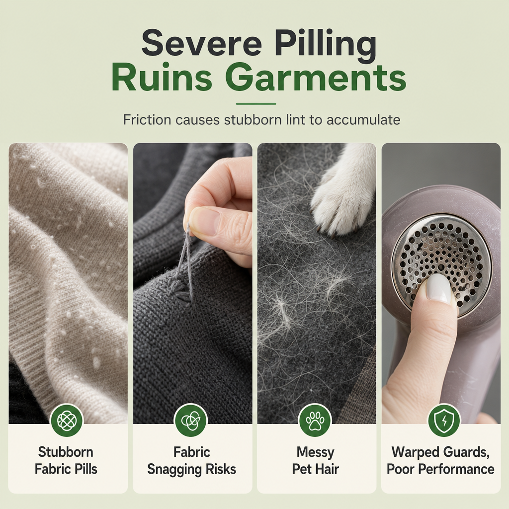 ✨ Rechargeable Fabric Shaver & Lint Remover – Smart LED Display, 2 Speeds, Type-C Charging, 800mAh Battery
