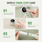 ✨ Rechargeable Fabric Shaver & Lint Remover – Smart LED Display, 2 Speeds, Type-C Charging, 800mAh Battery