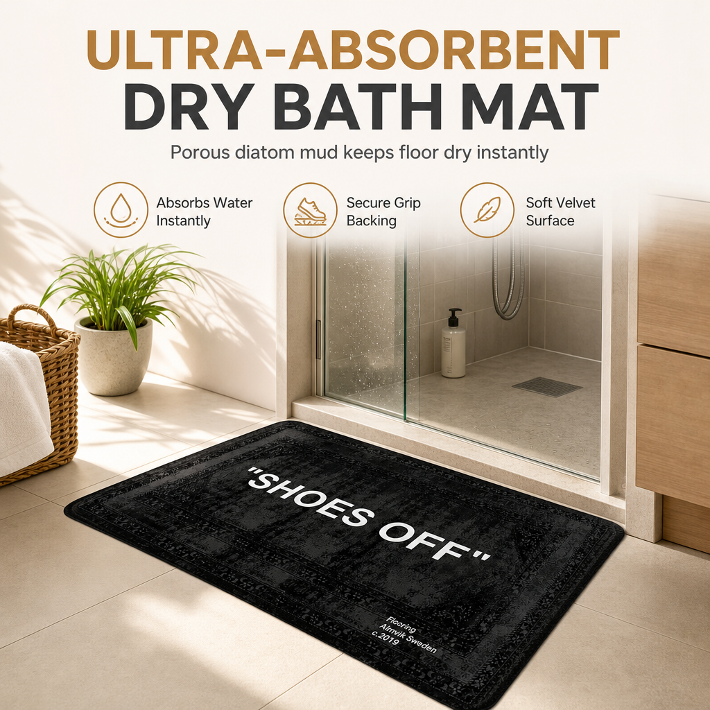 ⏳50% OFF Limited Sale! Non-Slip Absorbent Bathroom Floor Mat, Quick Dry & Soft Underfoot