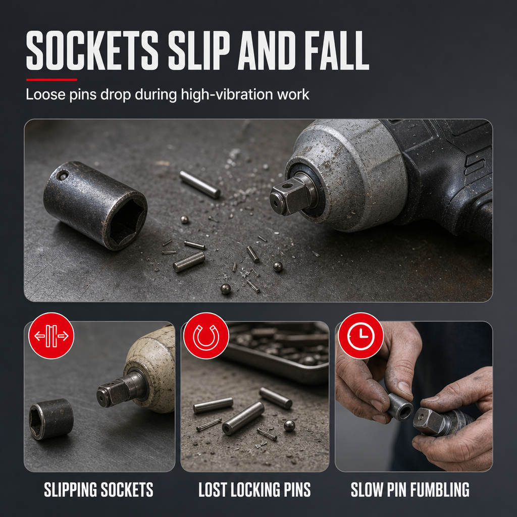 Tired Of Sockets Falling Off Your Impact Wrench? Heavy-Duty Socket Retaining Clips For Secure, Quick Setup