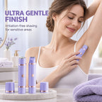 Portable Electric Hair Remover – Dual Head Body & Bikini Trimmer, Gentle Mesh Blades, Safety Guards for Sensitive Skin, Painless Smooth Hair Removal