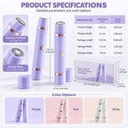Portable Electric Hair Remover – Dual Head Body & Bikini Trimmer, Gentle Mesh Blades, Safety Guards for Sensitive Skin, Painless Smooth Hair Removal