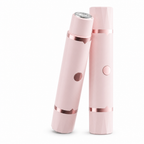 Portable Electric Hair Remover – Dual Head Body & Bikini Trimmer, Gentle Mesh Blades, Safety Guards for Sensitive Skin, Painless Smooth Hair Removal