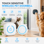 Wireless Touch Sensor Dog Doorbell, Touch Activated Potty Training Bell for Pets