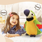 🔥LIMITED TIME 49% OFF! 🦜Interactive Talking Parrot Plush Toy, Repeats What You Say, Electronic Stuffed Bird Toy for Kids