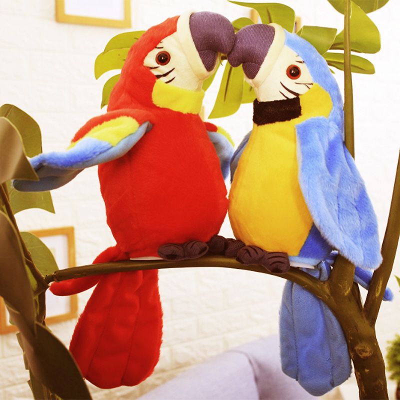 🔥LIMITED TIME 49% OFF! 🦜Interactive Talking Parrot Plush Toy, Repeats What You Say, Electronic Stuffed Bird Toy for Kids