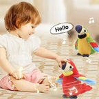 🔥LIMITED TIME 49% OFF! 🦜Interactive Talking Parrot Plush Toy, Repeats What You Say, Electronic Stuffed Bird Toy for Kids