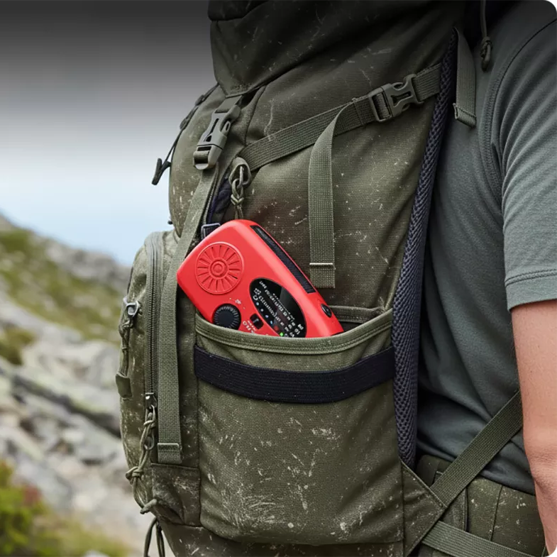 ⚠️When Power Goes Out, Stay Connected! Portable Solar Hand Crank Emergency Radio with Weather Alerts & Phone Charger